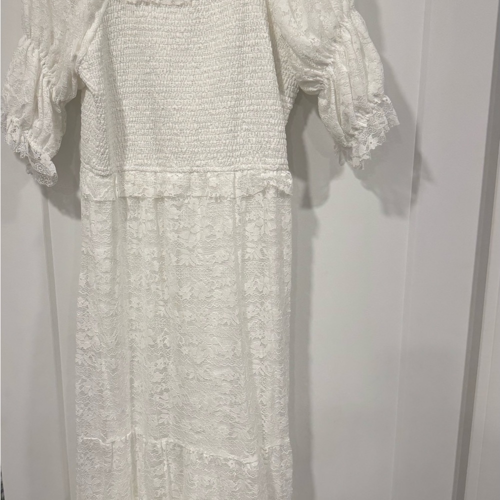 Ivy City Co White Lace Midi Dress - Picture 2 of 6